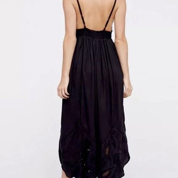 Free People BLACK Wild Eyes Jumpsuit - Size XS - Picture 2 of 8